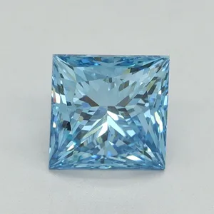 1.52ct PRINCESS Fancy Vivid Blue VS1 Coloured Lab diamond