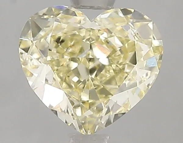1.57ct HEART Fancy Yellow VVS2 Coloured Lab diamond