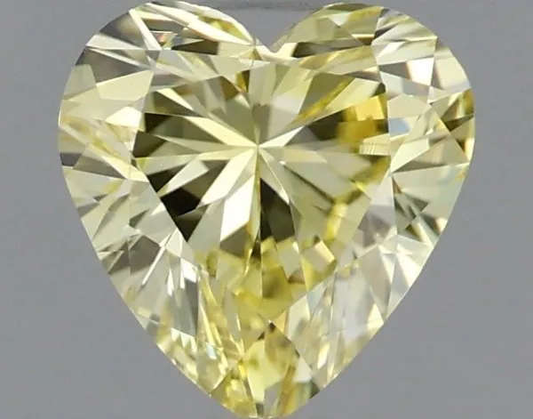 0.5ct HEART Fancy Intense Yellow VVS2 Coloured Lab diamond