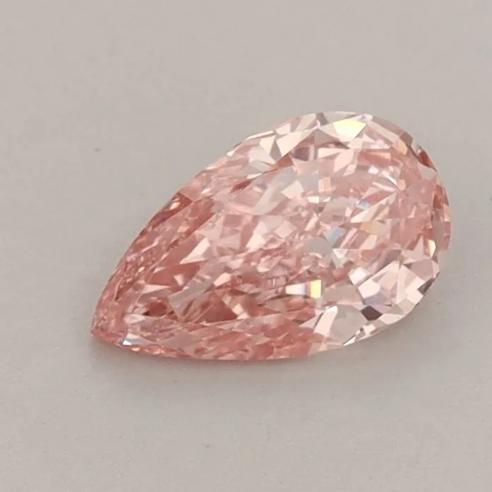 0.61ct PEAR Fancy Vivid Pink VS1 Coloured Lab diamond