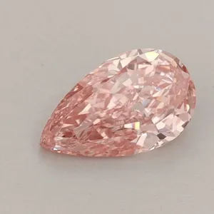 0.61ct PEAR Fancy Vivid Pink VS1 Coloured Lab diamond