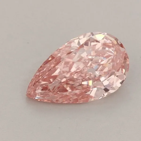 0.61ct PEAR Fancy Vivid Pink VS1 Coloured Lab diamond