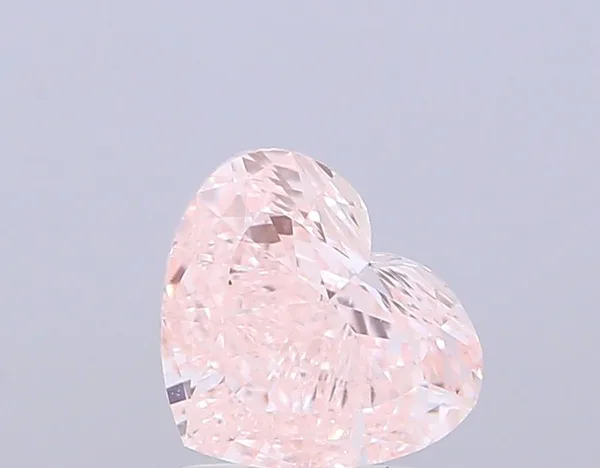 1.53ct HEART Fancy Pink VVS2 Coloured Lab diamond