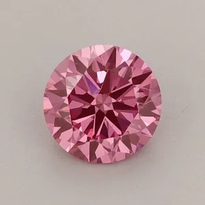 0.67ct ROUND Fancy Vivid Pink VS1 Coloured Lab diamond