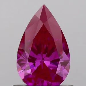 0.8ct PEAR Fancy Deep Pink VS2 Coloured Lab diamond