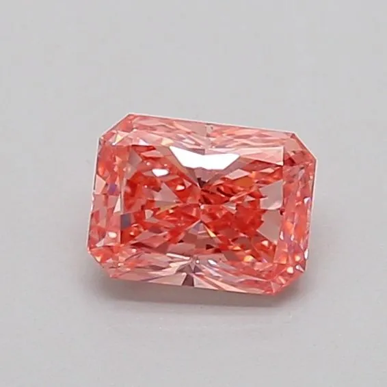 0.52ct RADIANT Fancy Vivid Pink VS2 Coloured Lab diamond