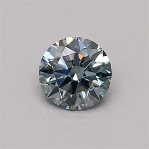 0.32ct ROUND Fancy Vivid Blue VVS2 Coloured Lab diamond