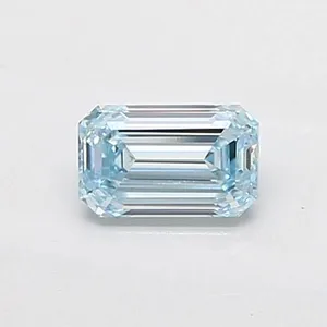 1.01ct EMERALD Fancy Intense Blue VVS2 Coloured Lab diamond