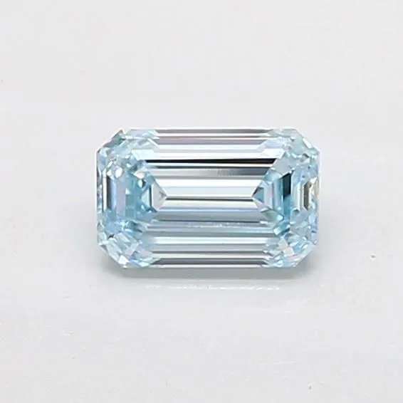 1.01ct EMERALD Fancy Intense Blue VVS2 Coloured Lab diamond