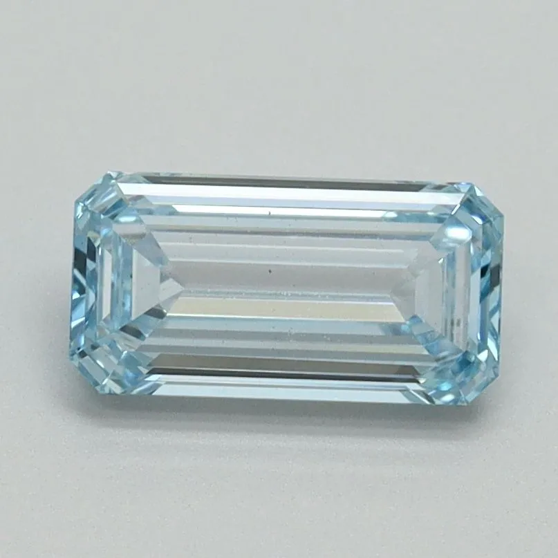 1.01ct EMERALD Fancy Intense Blue VS2 Coloured Lab diamond