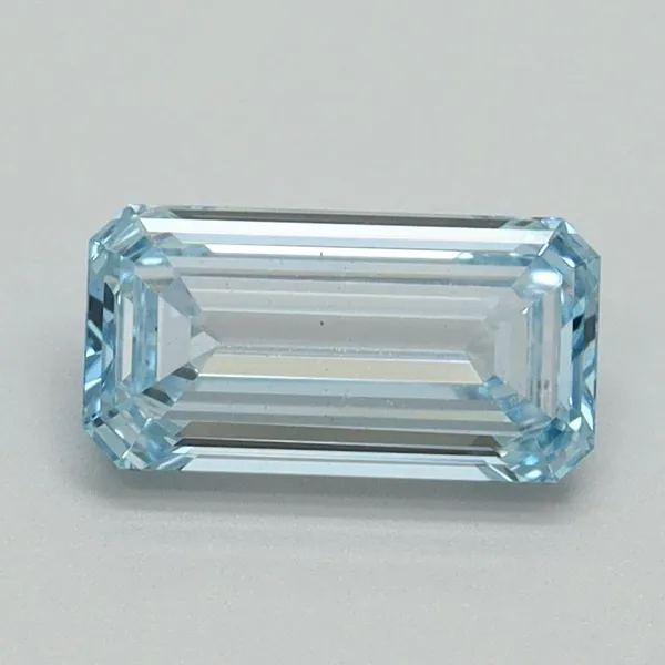 1.01ct EMERALD Fancy Intense Blue VS2 Coloured Lab diamond