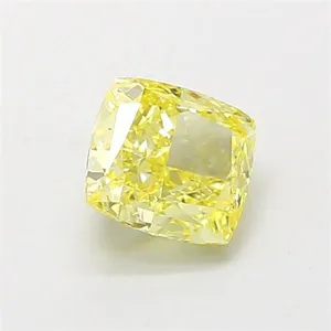 1.02ct CUSHION Fancy Yellow VS1 Coloured Lab diamond