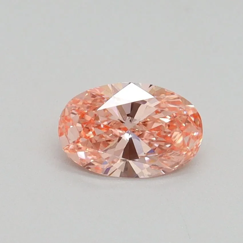 0.54ct OVAL Fancy Intense Pink VS1 Coloured Lab diamond
