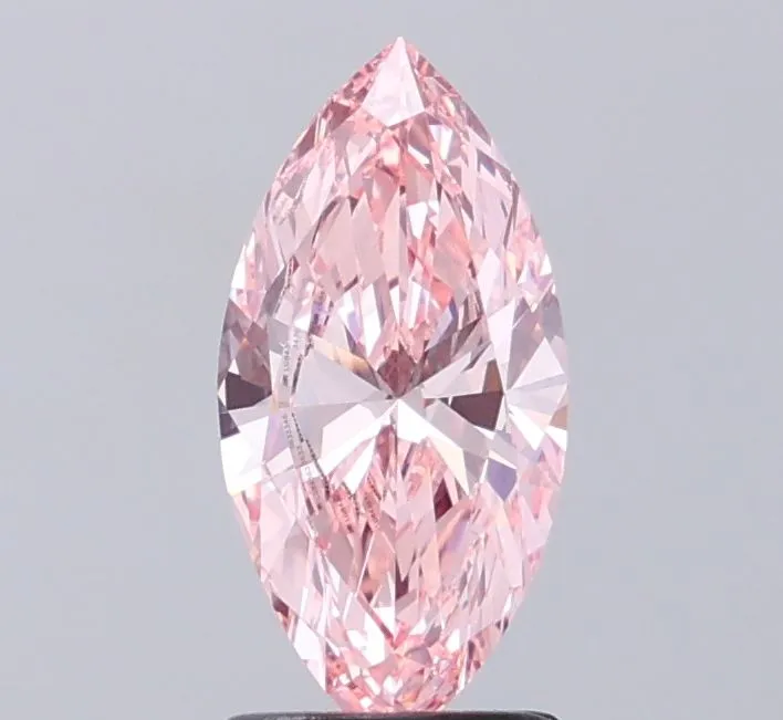 1.36ct MARQUISE Fancy Intense Pink VS1 Coloured Lab diamond