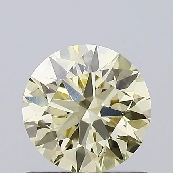 0.88ct ROUND Fancy Light Yellow VVS2 Coloured Lab diamond