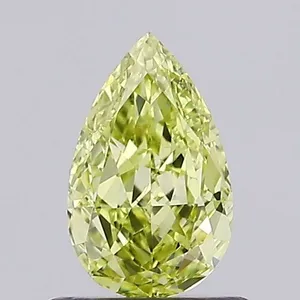 0.71ct PEAR Fancy Yellow VS1 Coloured Lab diamond