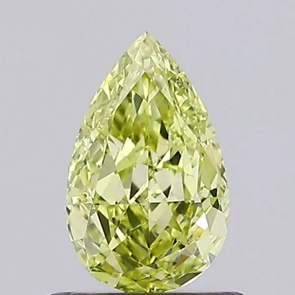 0.71ct PEAR Fancy Yellow VS1 Coloured Lab diamond