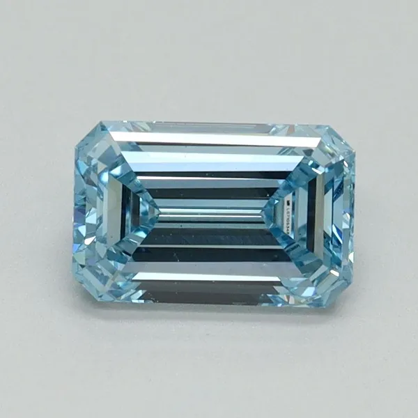 1.15ct EMERALD Fancy Vivid Blue VS1 Coloured Lab diamond