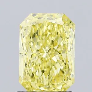 0.95ct RADIANT Fancy Intense Yellow VS2 Coloured Lab diamond