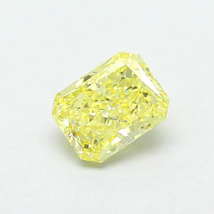 0.91ct RADIANT Fancy Intense Yellow VS2 Coloured Lab diamond