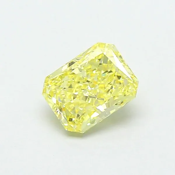 0.91ct RADIANT Fancy Intense Yellow VS2 Coloured Lab diamond
