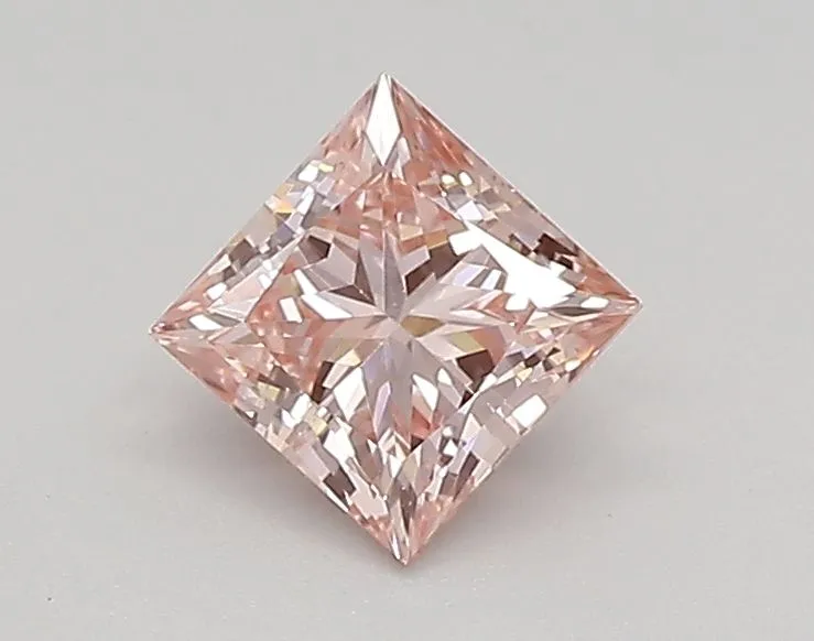 0.55ct PRINCESS Fancy Intense Pink VVS2 Coloured Lab diamond