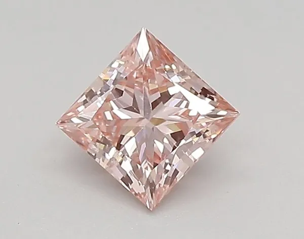 0.55ct PRINCESS Fancy Intense Pink VVS2 Coloured Lab diamond