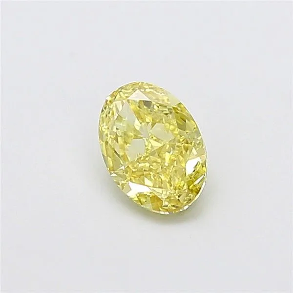 1.05ct OVAL Fancy Intense Yellow VS1 Coloured Lab diamond