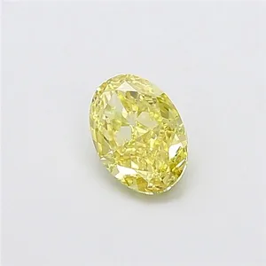 1.05ct OVAL Fancy Intense Yellow VS1 Coloured Lab diamond