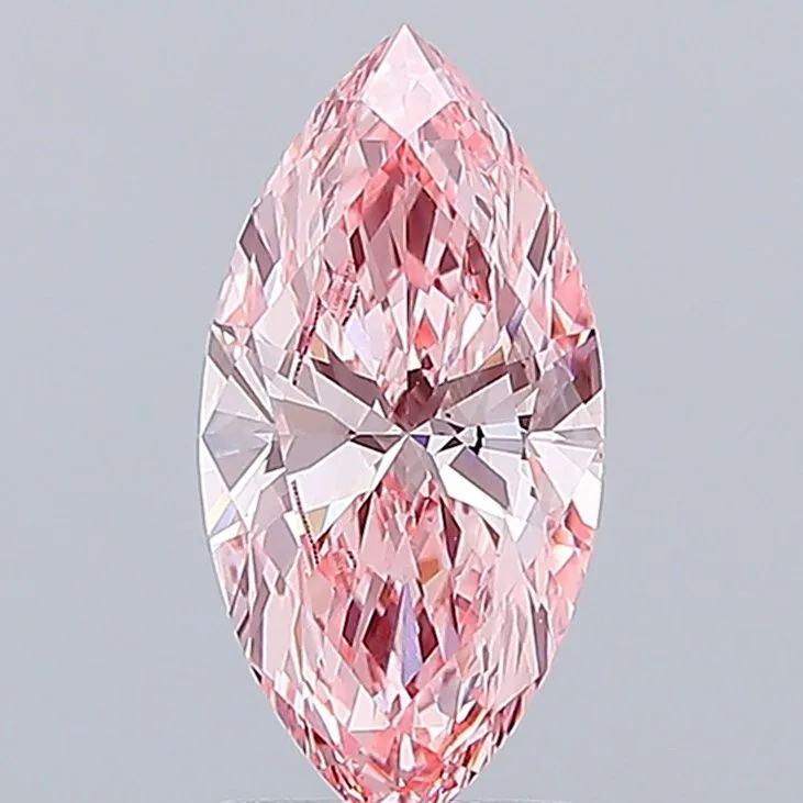 2.06ct MARQUISE Fancy Vivid Pink VS1 Coloured Lab diamond