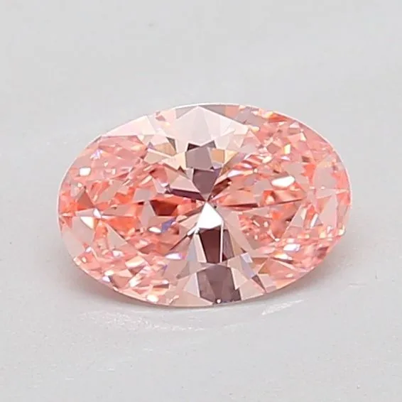 0.50ct OVAL Fancy Vivid Pink VS2 Coloured Lab diamond