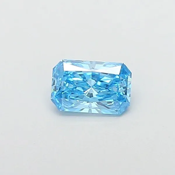 0.45ct RADIANT Fancy Vivid Blue VS1 Coloured Lab diamond