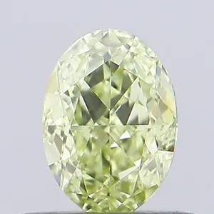 0.38ct OVAL Fancy Yellow VS1 Coloured Lab diamond