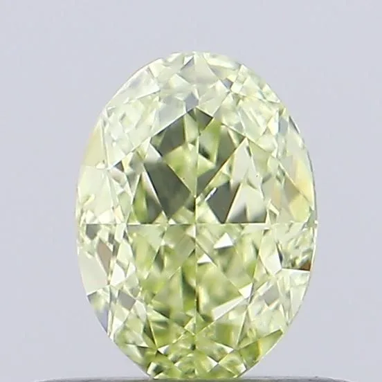 0.38ct OVAL Fancy Yellow VS1 Coloured Lab diamond