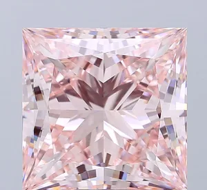 10.54ct PRINCESS Fancy Pink VVS2 Coloured Lab diamond
