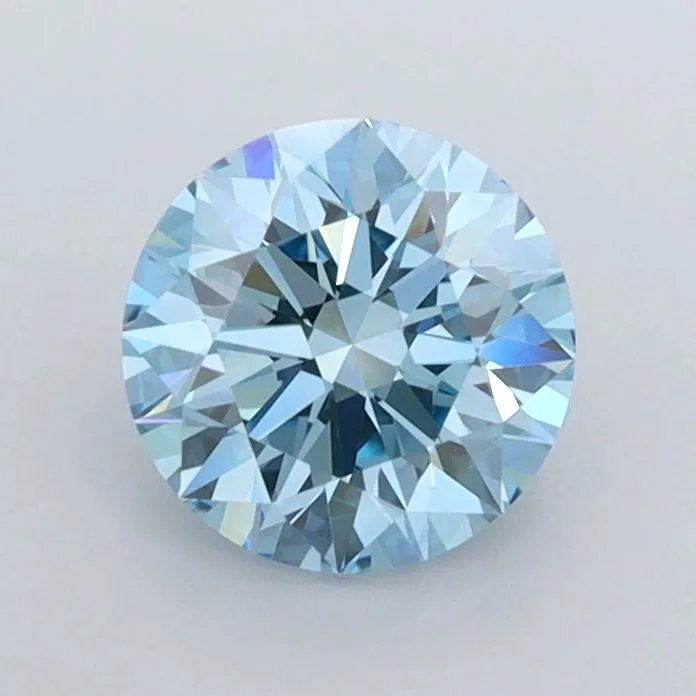0.95ct ROUND Fancy Vivid Blue FL Coloured Lab diamond