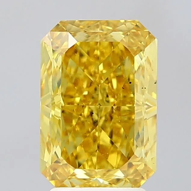 7.01ct PRINCESS Fancy Vivid Yellow VS2 Coloured Lab diamond