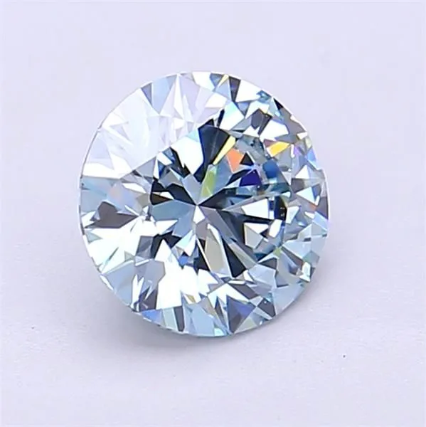 1.09ct ROUND Fancy Intense Blue VVS2 Coloured Lab diamond