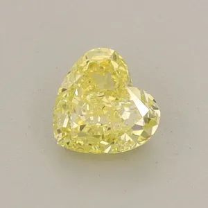 0.54ct HEART Fancy Intense Yellow VVS2 Coloured Lab diamond