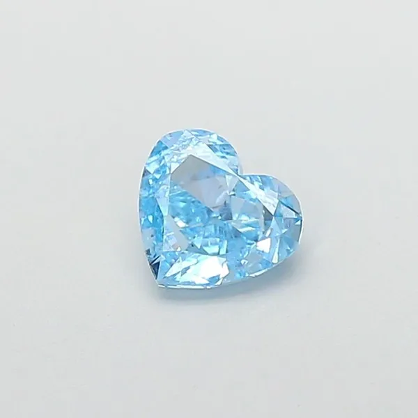 0.9ct HEART Fancy Vivid Blue VS1 Coloured Lab diamond