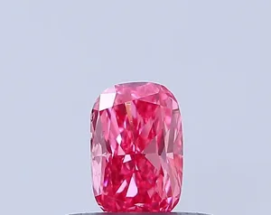 0.33ct CUSHION Fancy Vivid Pink VS2 Coloured Lab diamond