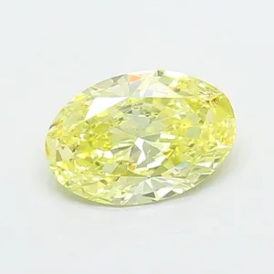 0.8ct OVAL Fancy Intense Yellow VS1 Coloured Lab diamond