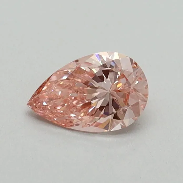 0.39ct PEAR Fancy Vivid Pink VVS2 Coloured Lab diamond