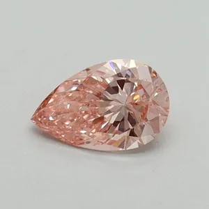 0.39ct PEAR Fancy Vivid Pink VVS2 Coloured Lab diamond