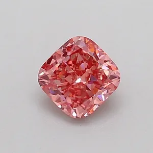 0.6ct CUSHION Fancy Vivid Pink VS1 Coloured Lab diamond