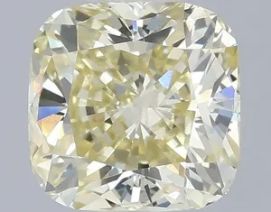 0.68ct CUSHION Fancy Light Yellow VS1 Coloured Lab diamond