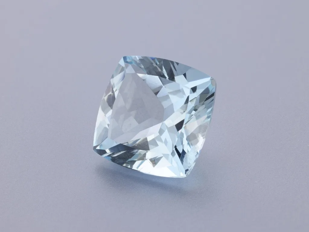 3.75ct Blue Aquamarine, Cushion gemstone