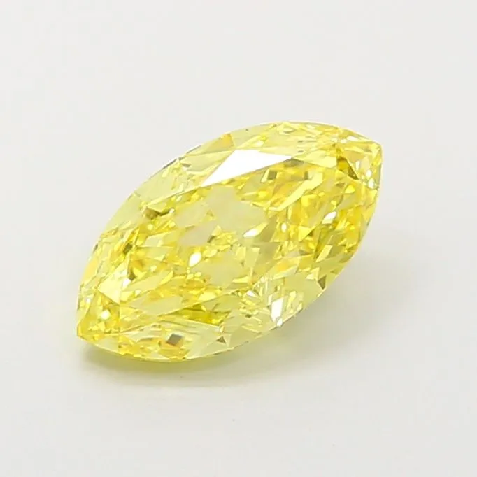 2.09ct MARQUISE Fancy Vivid Yellow VS1 Coloured Lab diamond