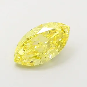 2.09ct MARQUISE Fancy Vivid Yellow VS1 Coloured Lab diamond