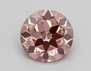 0.55ct ROUND Fancy Vivid Pink VVS2 Coloured Lab diamond